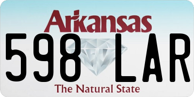 AR license plate 598LAR