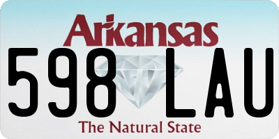AR license plate 598LAU