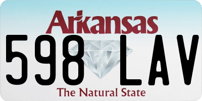 AR license plate 598LAV