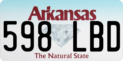 AR license plate 598LBD