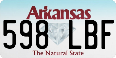 AR license plate 598LBF