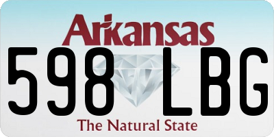 AR license plate 598LBG