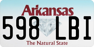 AR license plate 598LBI