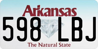 AR license plate 598LBJ