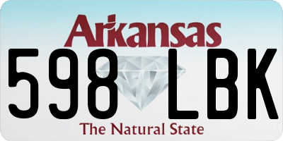 AR license plate 598LBK