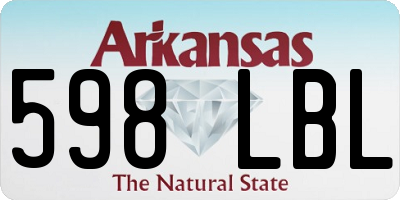 AR license plate 598LBL