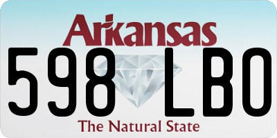 AR license plate 598LBO