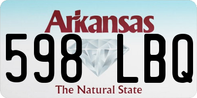 AR license plate 598LBQ