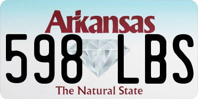 AR license plate 598LBS