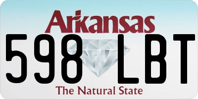 AR license plate 598LBT