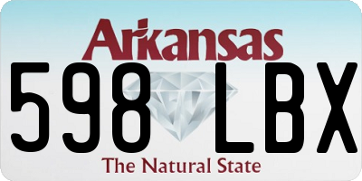 AR license plate 598LBX