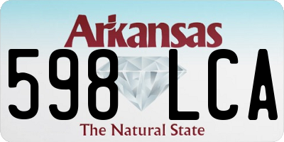 AR license plate 598LCA