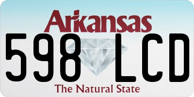 AR license plate 598LCD