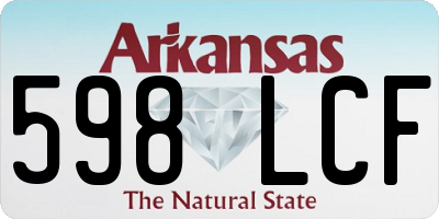 AR license plate 598LCF