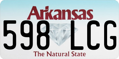 AR license plate 598LCG