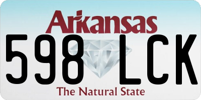 AR license plate 598LCK
