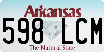 AR license plate 598LCM