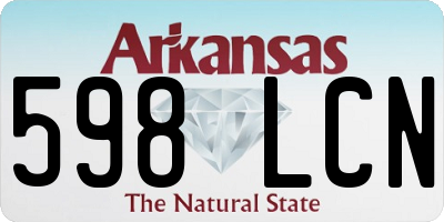 AR license plate 598LCN