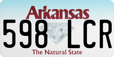 AR license plate 598LCR