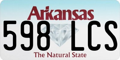 AR license plate 598LCS