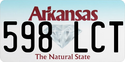 AR license plate 598LCT