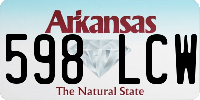 AR license plate 598LCW
