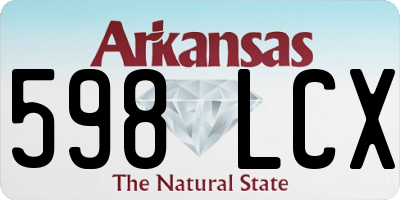 AR license plate 598LCX