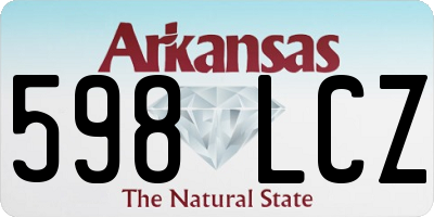 AR license plate 598LCZ