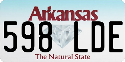 AR license plate 598LDE