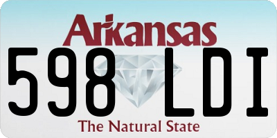 AR license plate 598LDI