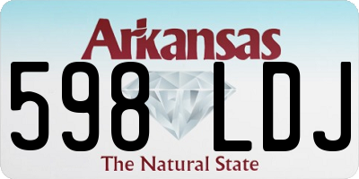 AR license plate 598LDJ