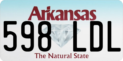 AR license plate 598LDL