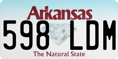 AR license plate 598LDM