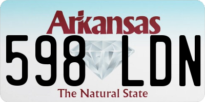 AR license plate 598LDN