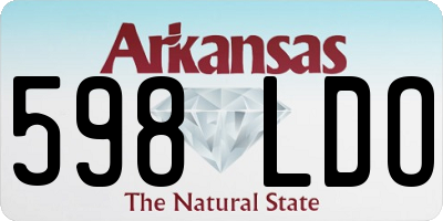 AR license plate 598LDO