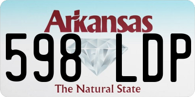 AR license plate 598LDP