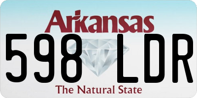 AR license plate 598LDR