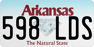AR license plate 598LDS