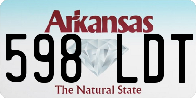 AR license plate 598LDT