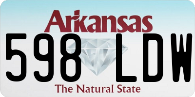 AR license plate 598LDW