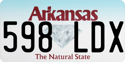 AR license plate 598LDX
