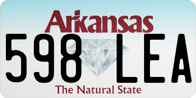 AR license plate 598LEA