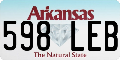 AR license plate 598LEB