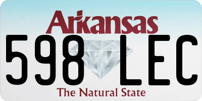 AR license plate 598LEC