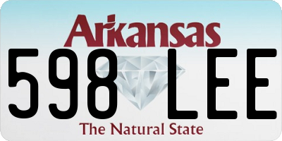 AR license plate 598LEE