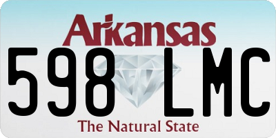 AR license plate 598LMC