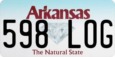 AR license plate 598LOG