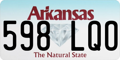 AR license plate 598LQO