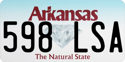 AR license plate 598LSA