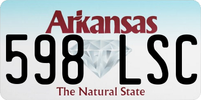 AR license plate 598LSC